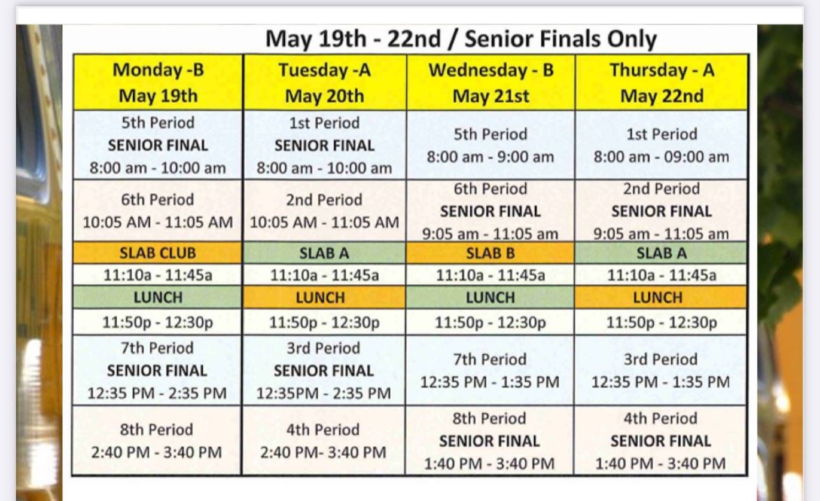  Spring Final Exam Bell Schedule 2025-Seniors Only-Updated